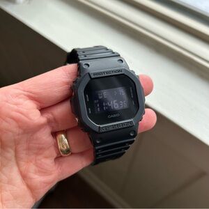 G-Shock Men’s Digital Watch all black sports strap watch